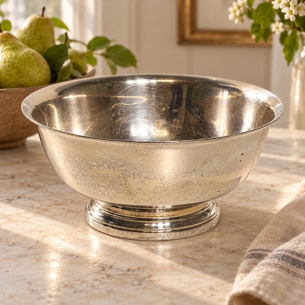 Vintage Alvin Paul Revere Bowl 6.25in Silver Plate Footed Dish RC77 Table Decor